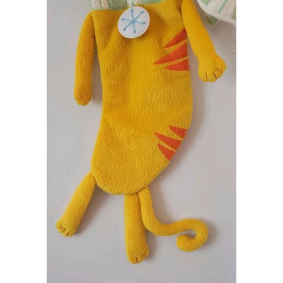 Ganz Cat Stocking Yellow Tabby in Christmas Hat Measures Approx. 26 In x 6.5 In - Picture 5 of 12